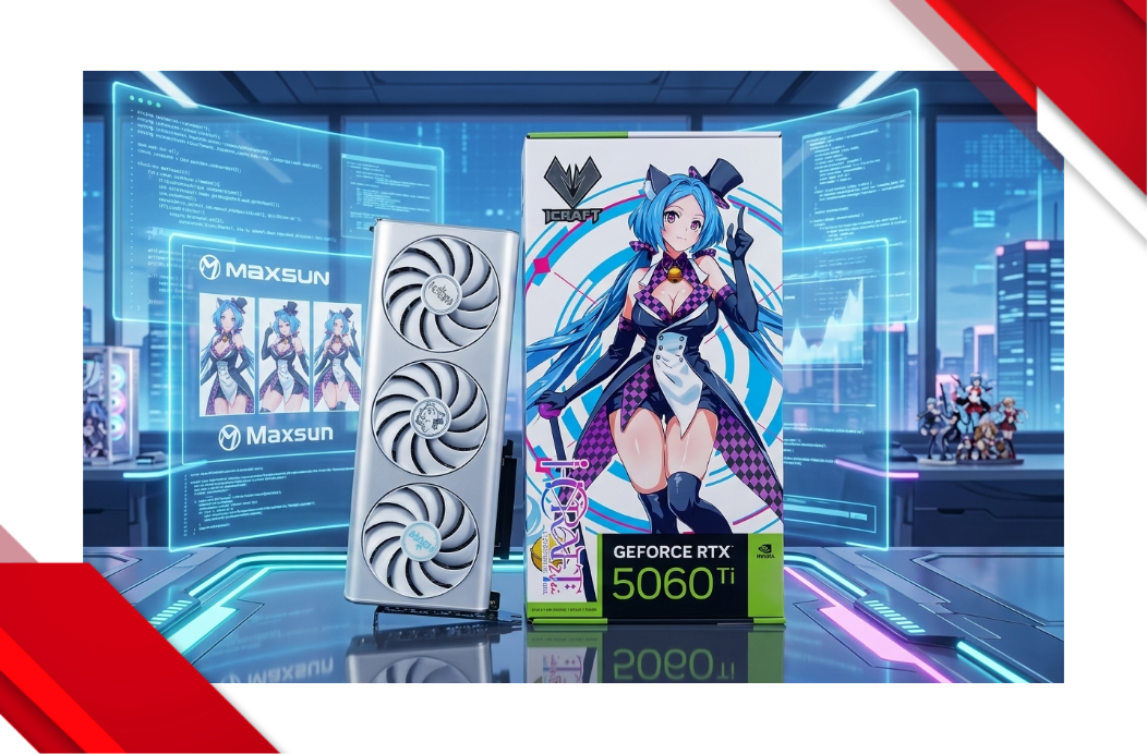 Maxsun GeForce RTX 5060Ti iCraft 16G AIGA: Thiết Kế Anime Ấn Tượng, Hiệu Năng Vượt Trội