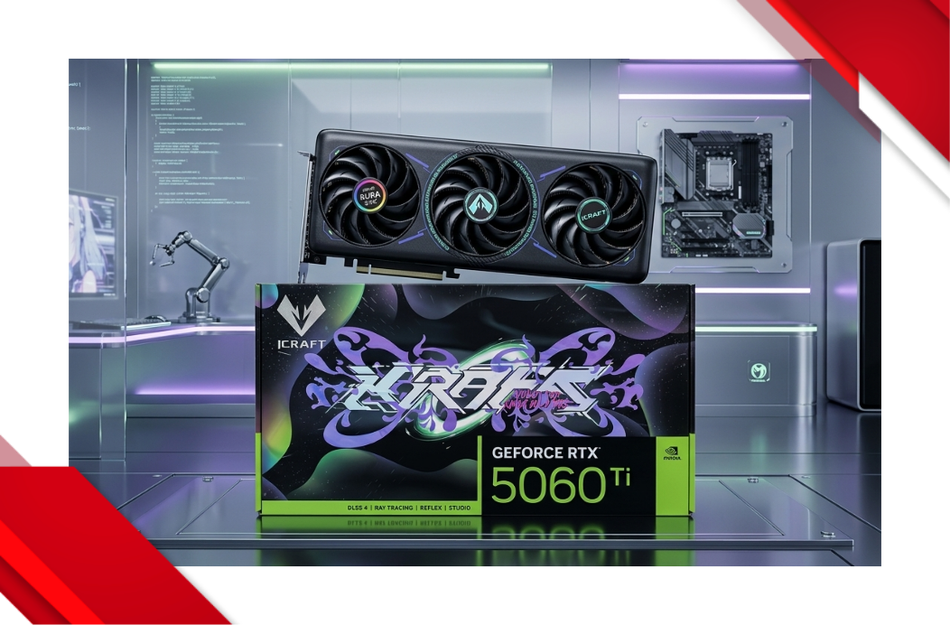 Maxsun GeForce RTX 5060 Ti OC iCraft 16G: Chiến Hạm Đen Cyberpunk Đỉnh Cao Cho Gamer & Creator